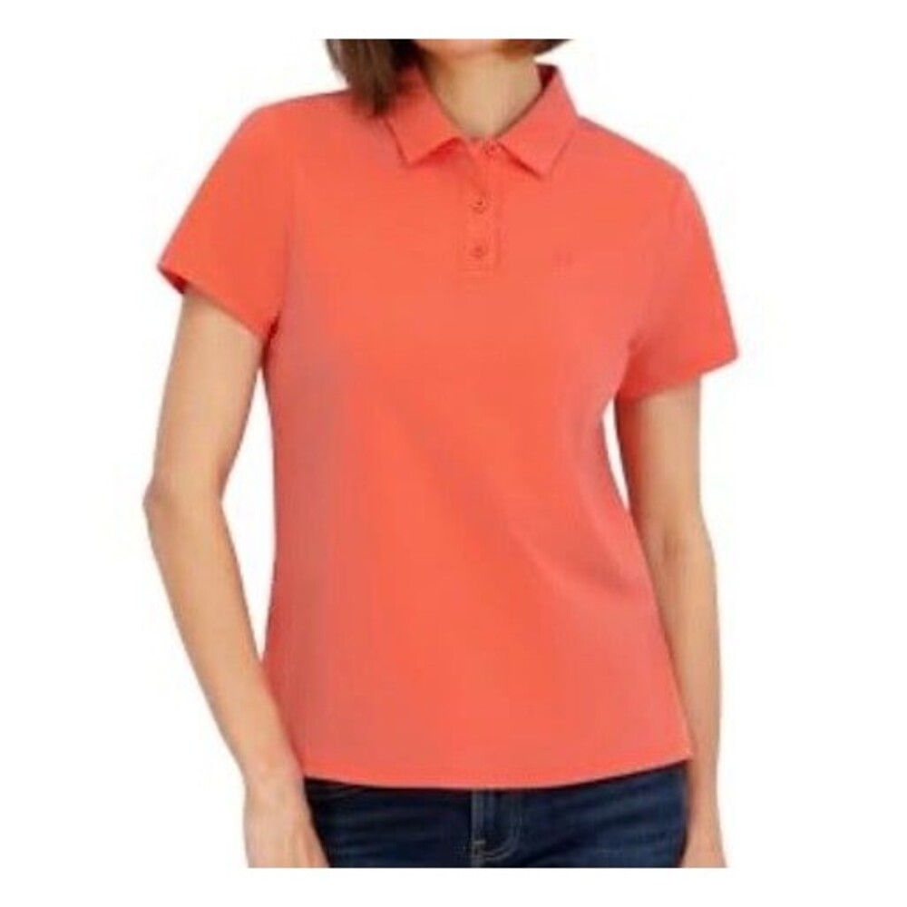 Spyder Womens Weekender Jersey Polo Top Peach Bud Size Medium New With Tags